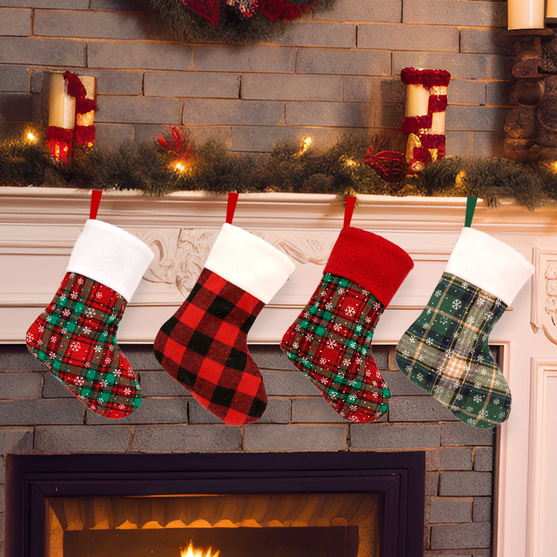 Christmas Stocking Hanging - 10PCS Christmas Stocking Gift Bag Holder