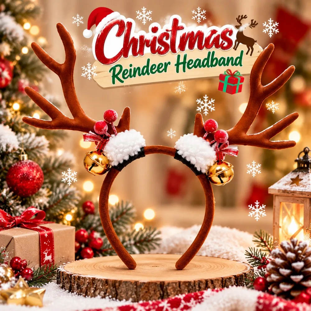 Christmas Reindeer Antler Head - Reindeer Antlers Headband ulasan dan harga