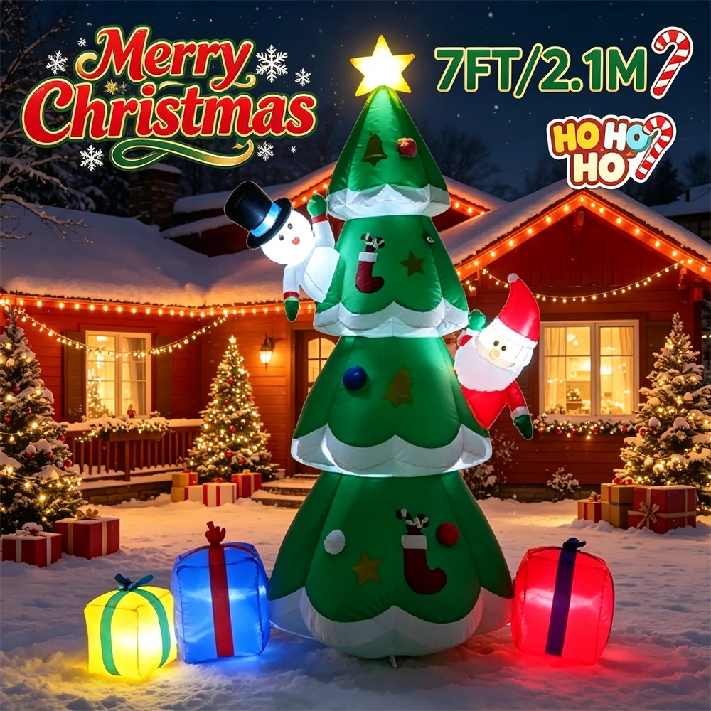 7FT Light Up Christmas Inflata - Christmas Tree Artificial ulasan dan harga