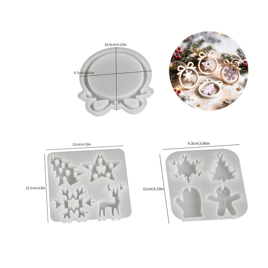 1/3 piece Christmas resin sili - Holiday Candle Set ulasan dan harga