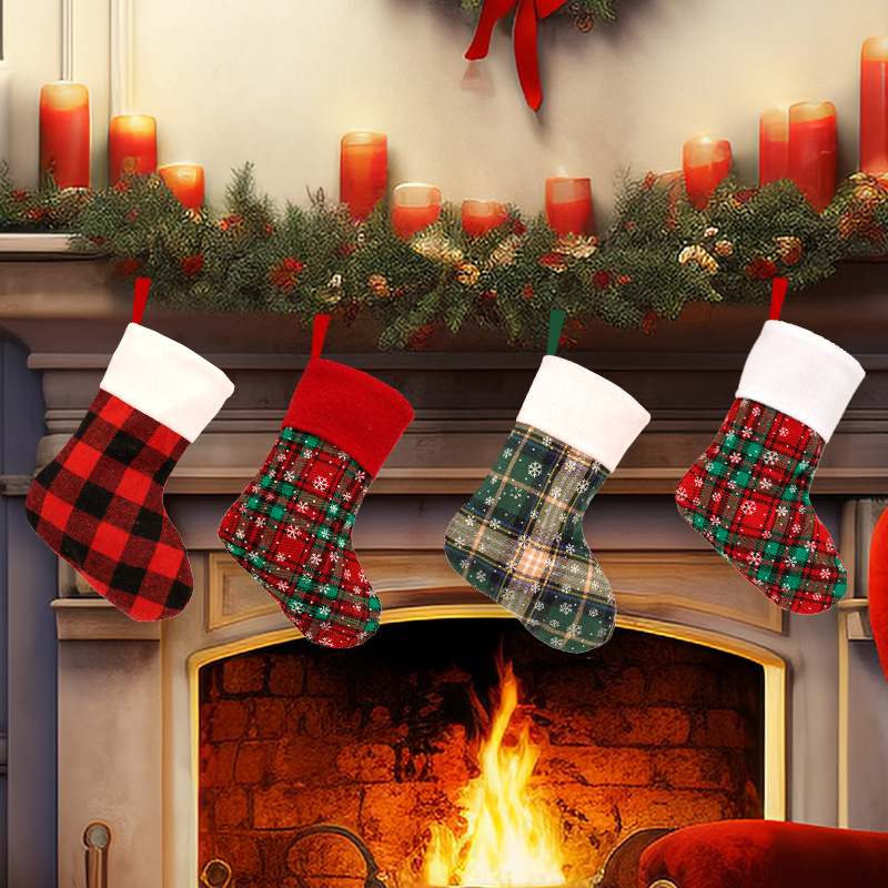 10PCS Christmas Stocking Gift  - Christmas Stocking Hanging ulasan dan harga