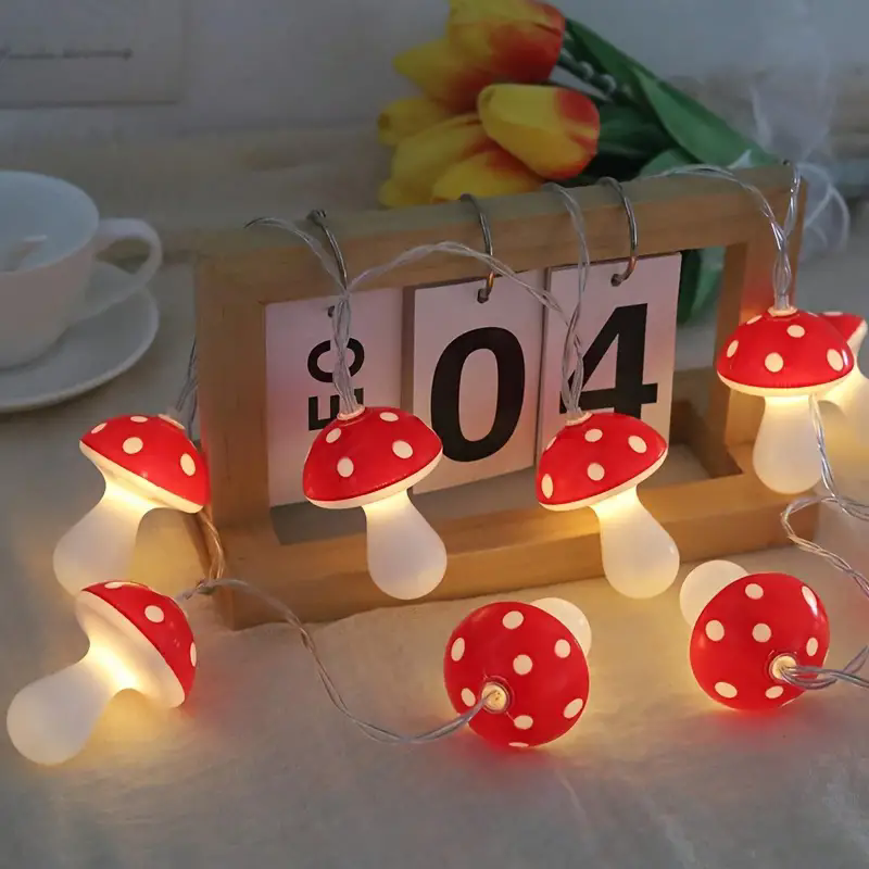 Cute Red Mushroom LED String L - Led Fairy String Lights ulasan dan harga