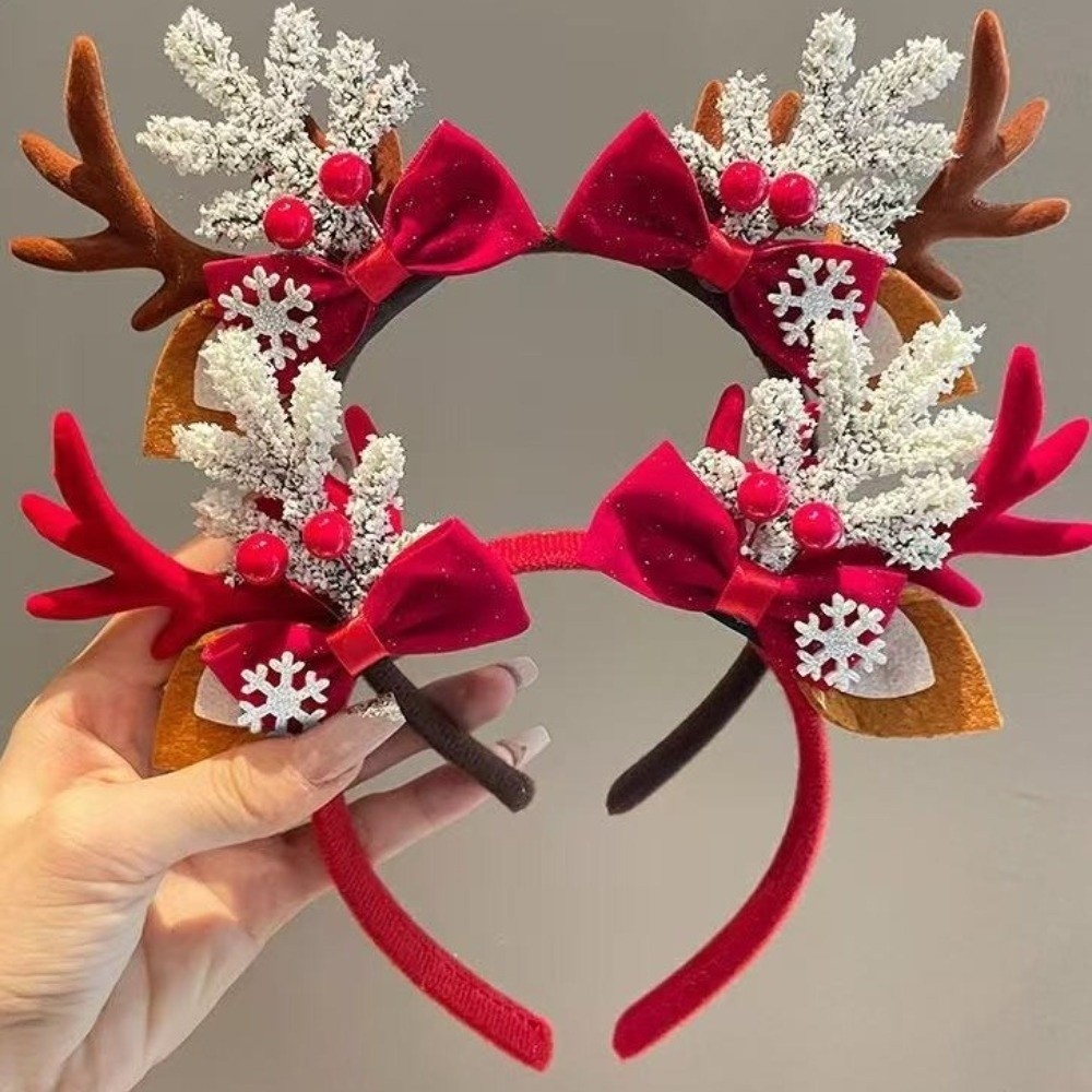 Cosplay Red Velvet Antler Hair - Reindeer Antlers Headband ulasan dan harga