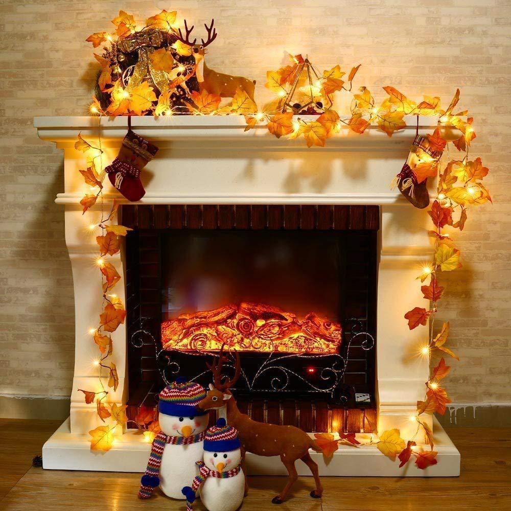 2/3/6M Artificial Maple Leaf L - Led Fairy String Lights ulasan dan harga