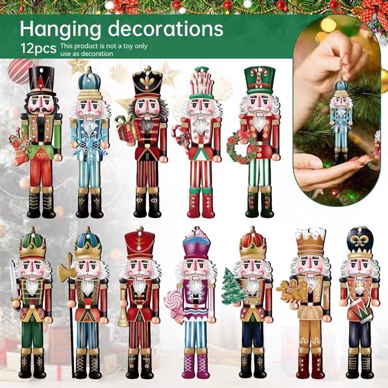 12/16pcs Wooden Nutcracker Sol - Nutcracker Figurine ulasan dan harga