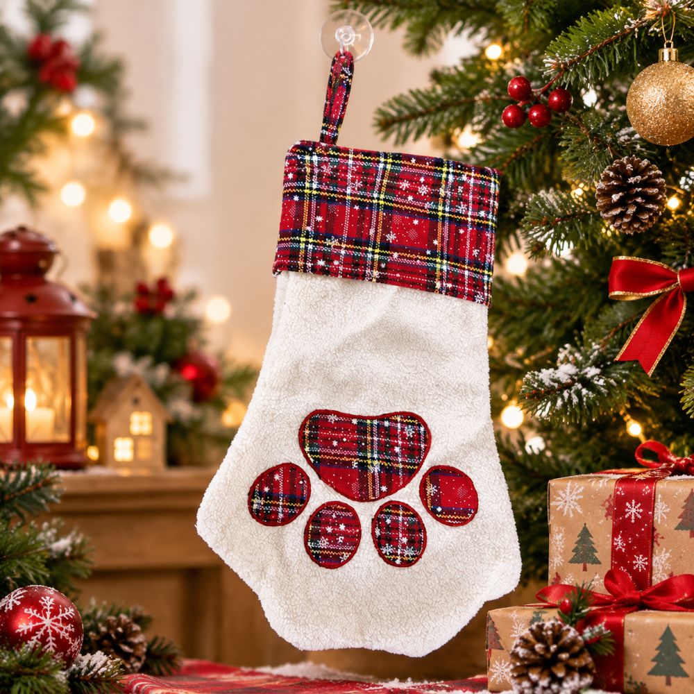 Xmas Gifts Paw Print Christmas - Christmas Stocking Hanging ulasan dan harga