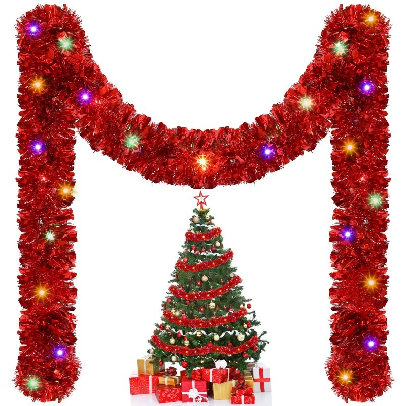 1PC 5M Christmas Tinsel Garlan - Tinsel Garland Decoration ulasan dan harga