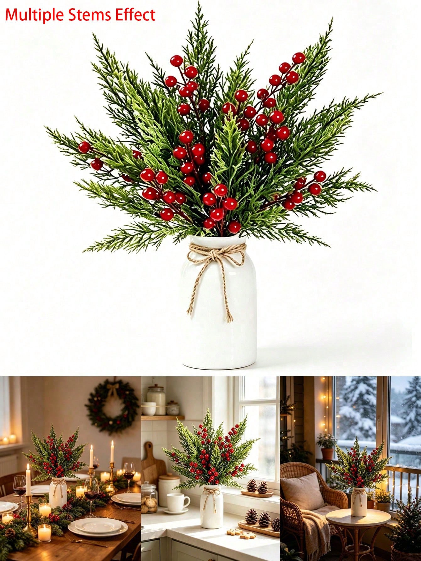 20pcs Artificial Pine Branches - Christmas Tree Artificial ulasan dan harga
