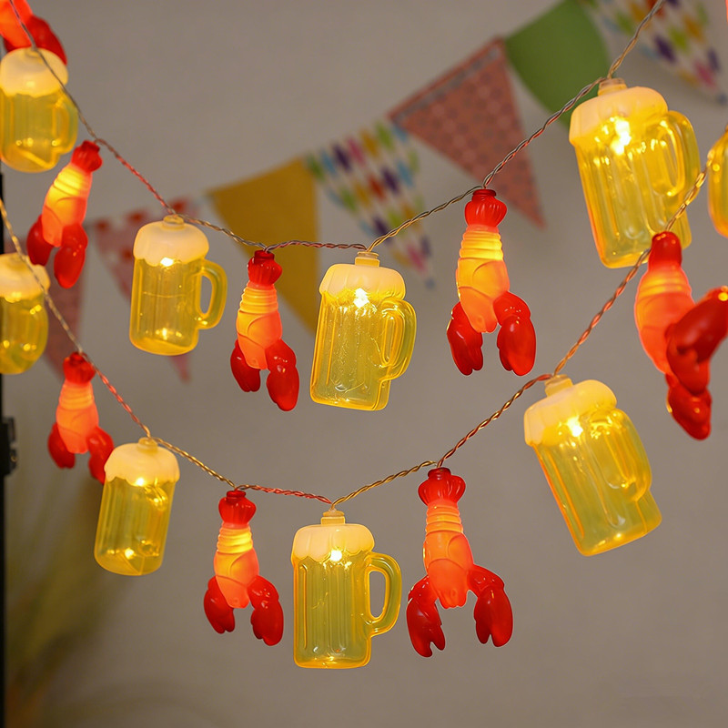 Beer Mug & Lobster String Ligh - Led Fairy String Lights ulasan dan harga